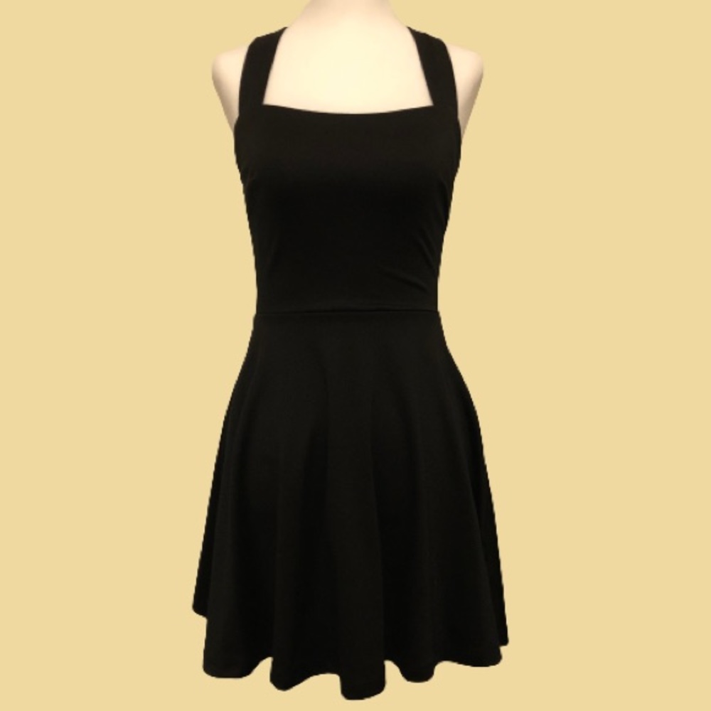 SWS Square Neck Black Dress